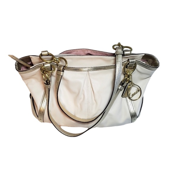 Coach Handbags - COACH Leather Authentic Cream Satchel  NWOT